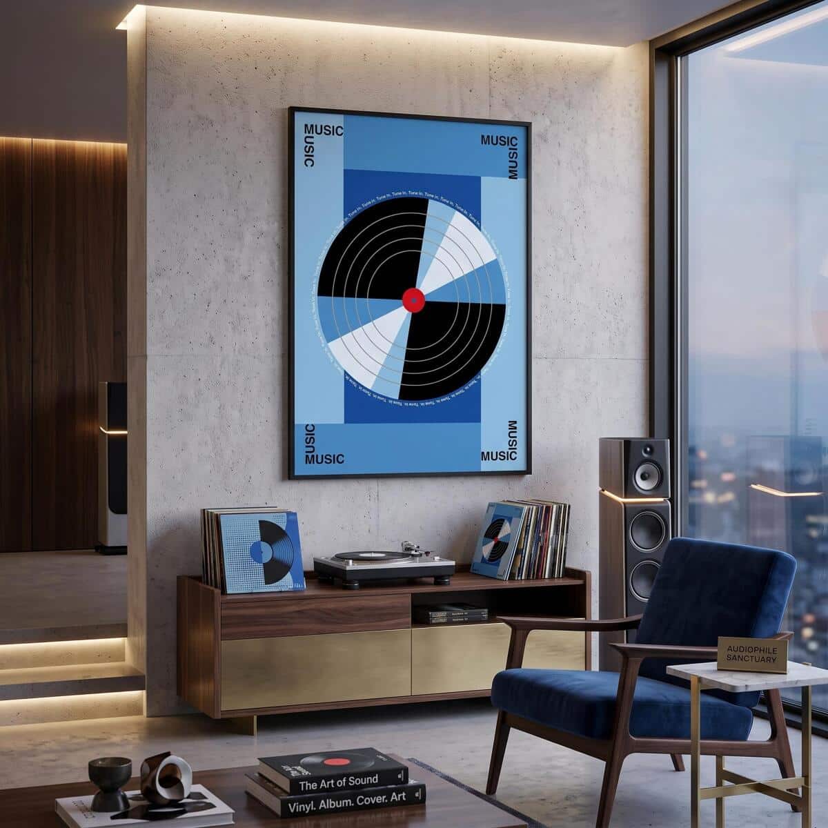 Plakat na Ścianę Music Tune In | Dekoracja w Stylu Bauhaus i Loft 31401 - zdjęcie 2