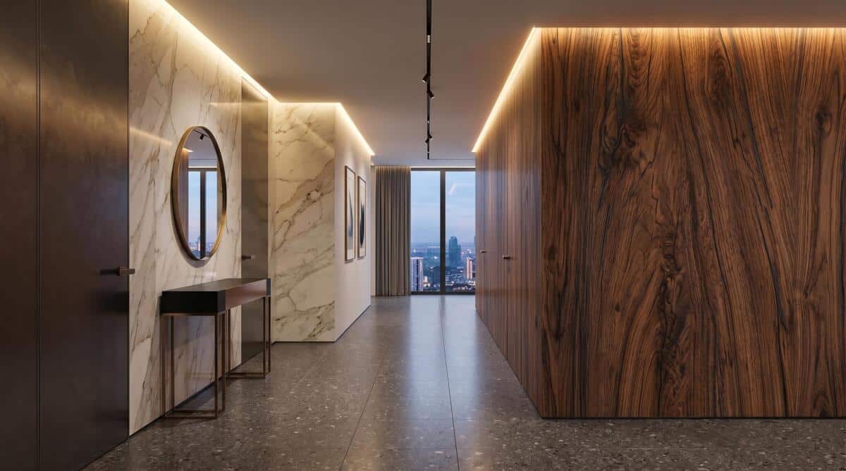 Fototapeta Naturalny Fornir Drewniany | Elegancka Ściana Loft 31254 - zdjęcie 2