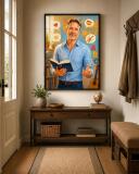Personalizowany plakat dla nauczyciela języka hiszpańskiego na Dzień Nauczyciela | Portret ze zdjęcia 31473 - miniaturka 8