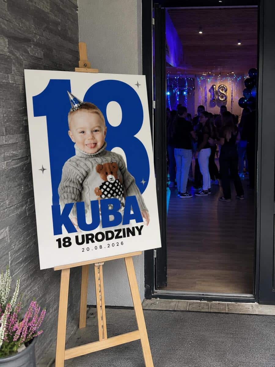 Tablica Powitalna na 18. Urodziny ze Zdjęciem | Personalizowana Tablica na osiemnastkę 39019 - zdjęcie 2
