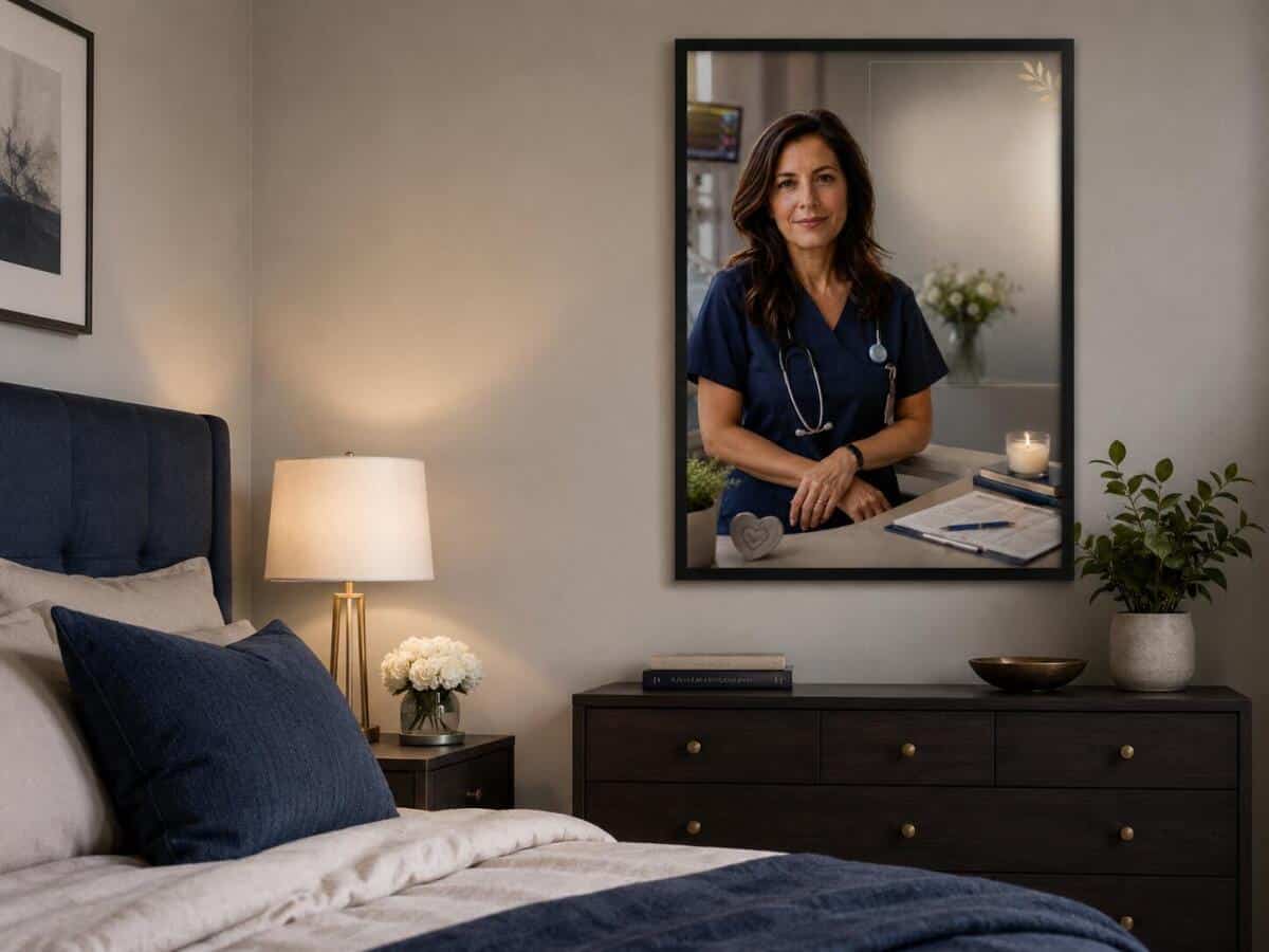 Elegancki Plakat ze Zdjęcia – Portret Pielęgniarki | Prezent od Pacjenta z Własnym Tekstem 31505 - zdjęcie 2