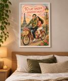 Plakat na 10. Rocznicę Ślubu ze Zdjęcia — Śmieszna Karykatura Pary w Paryżu | Cynowe Gody 83073 - miniaturka 5