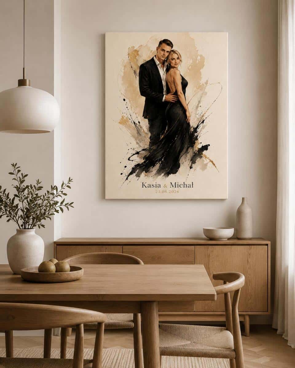 Portret Młodej Pary w stylu Glamour | Prezent Ślubny- Obraz ze zdjęcia 39031 - zdjęcie 3