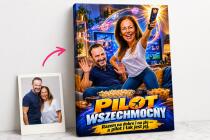 Karykatura z Twojego zdjęcia – Śmieszny portret pary „Pilot wszechmocny&amp;quot; 83034 - miniaturka 3