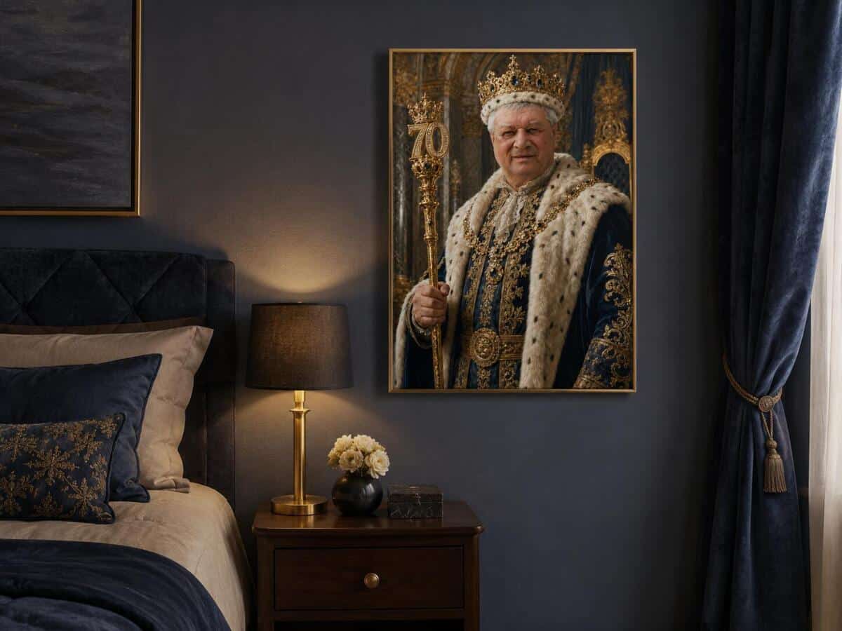 Personalizowany Obraz na Płótnie Król na 70 Urodziny | Portret ze Zdjęcia 31456 - zdjęcie 5