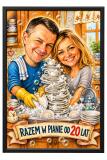 Śmieszny Plakat na 20. Rocznicę Ślubu ze Zdjęcia — Karykatura Pary | Porcelanowe Gody 83087 - miniaturka 1