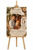 Tablica Powitalna na 5 Rocznicę Ślubu | Plakat ze zdjęcia z imionami- Drewniana Rocznica Ślubu 39002 - miniaturka 4