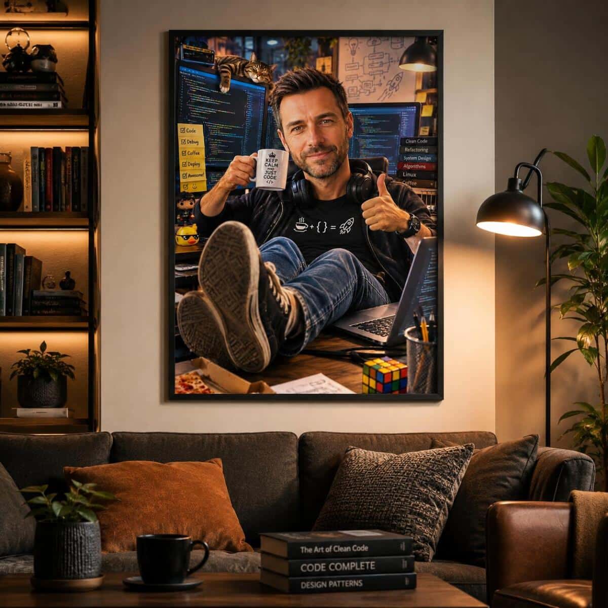 Personalizowany Plakat dla Programisty na Urodziny | Portret ze Zdjęcia 31493 - zdjęcie 4