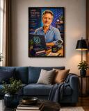 Personalizowany plakat dla nauczyciela informatyki na Dzień Nauczyciela | Portret ze zdjęcia 31470 - miniaturka 3