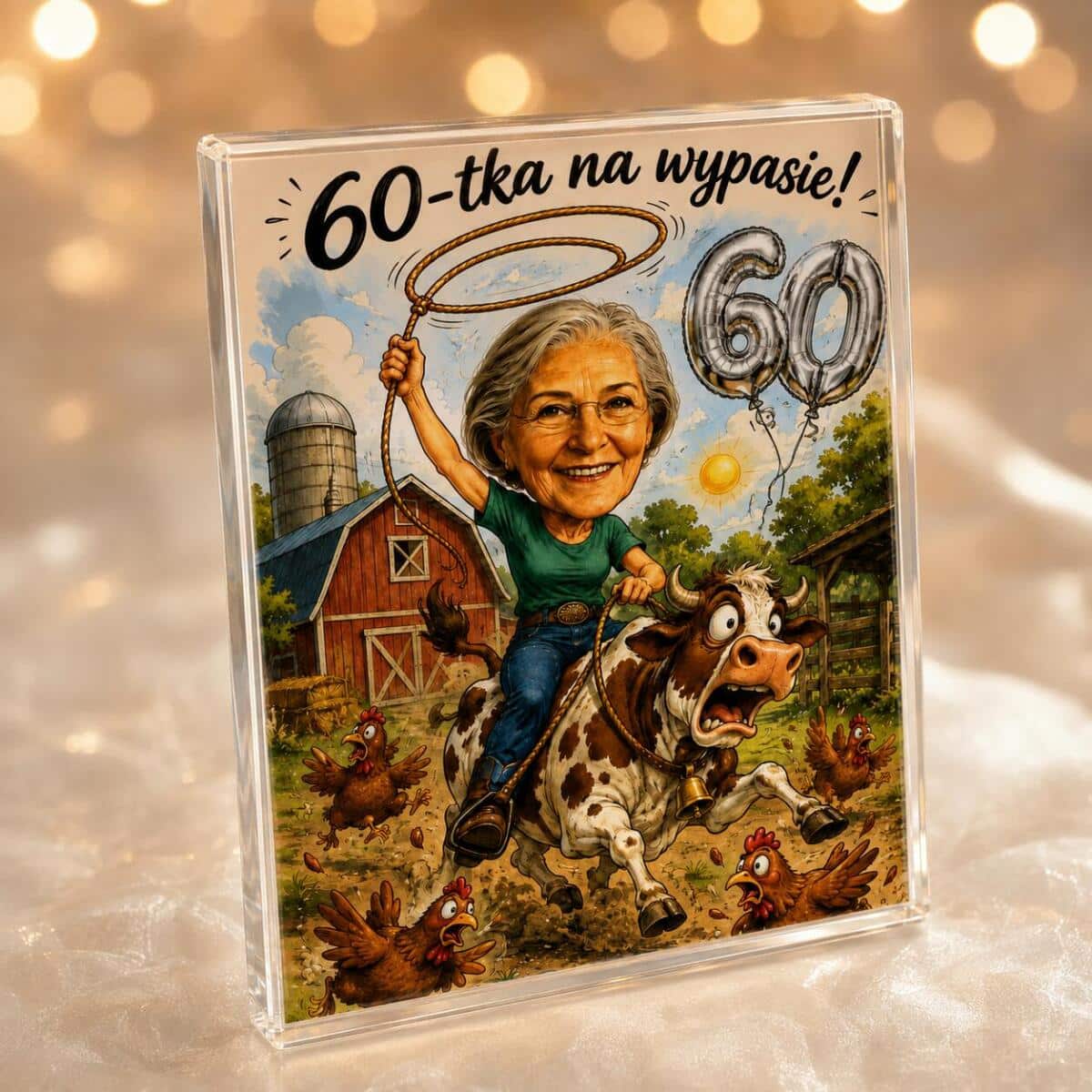 Statuetka na 60 urodziny z Twojego zdjęcia – śmieszna karykatura 83002 - zdjęcie 3