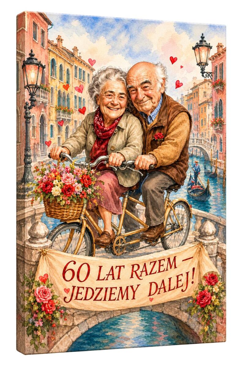 Śmieszny Obraz na 60. Rocznicę Ślubu ze Zdjęcia - Prezent na Diamentowe Gody 83094