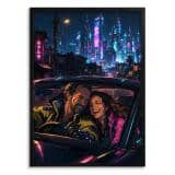 Plakat na Ścianę Cyberpunk ze Zdjęcia | Nowoczesny Portret Neonowy 31377 - miniaturka 1
