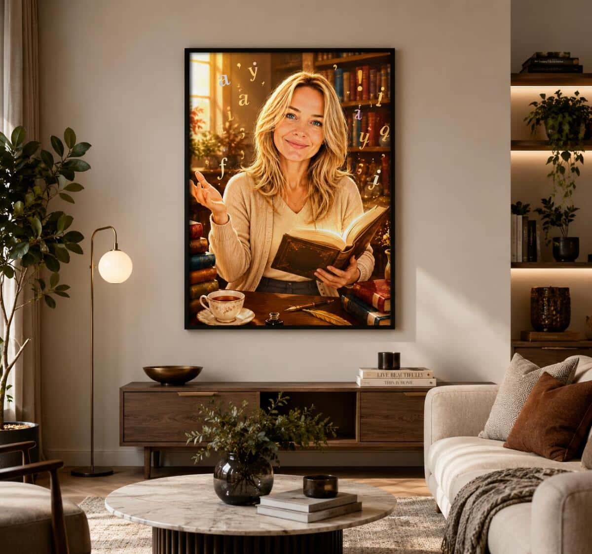 Personalizowany plakat dla nauczyciela języka polskiego na Dzień Nauczyciela | Literacki portret ze zdjęcia 31475 - zdjęcie 7