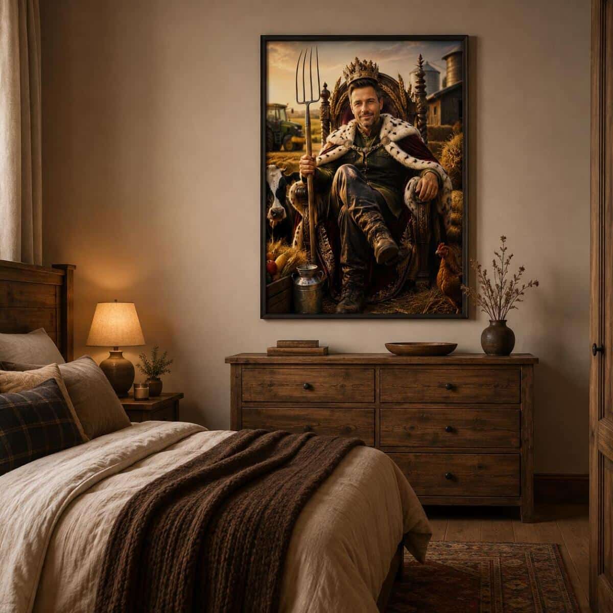 Personalizowany Plakat Król Rolnika na Jubileusz | Portret ze Zdjęcia 31497 - zdjęcie 2