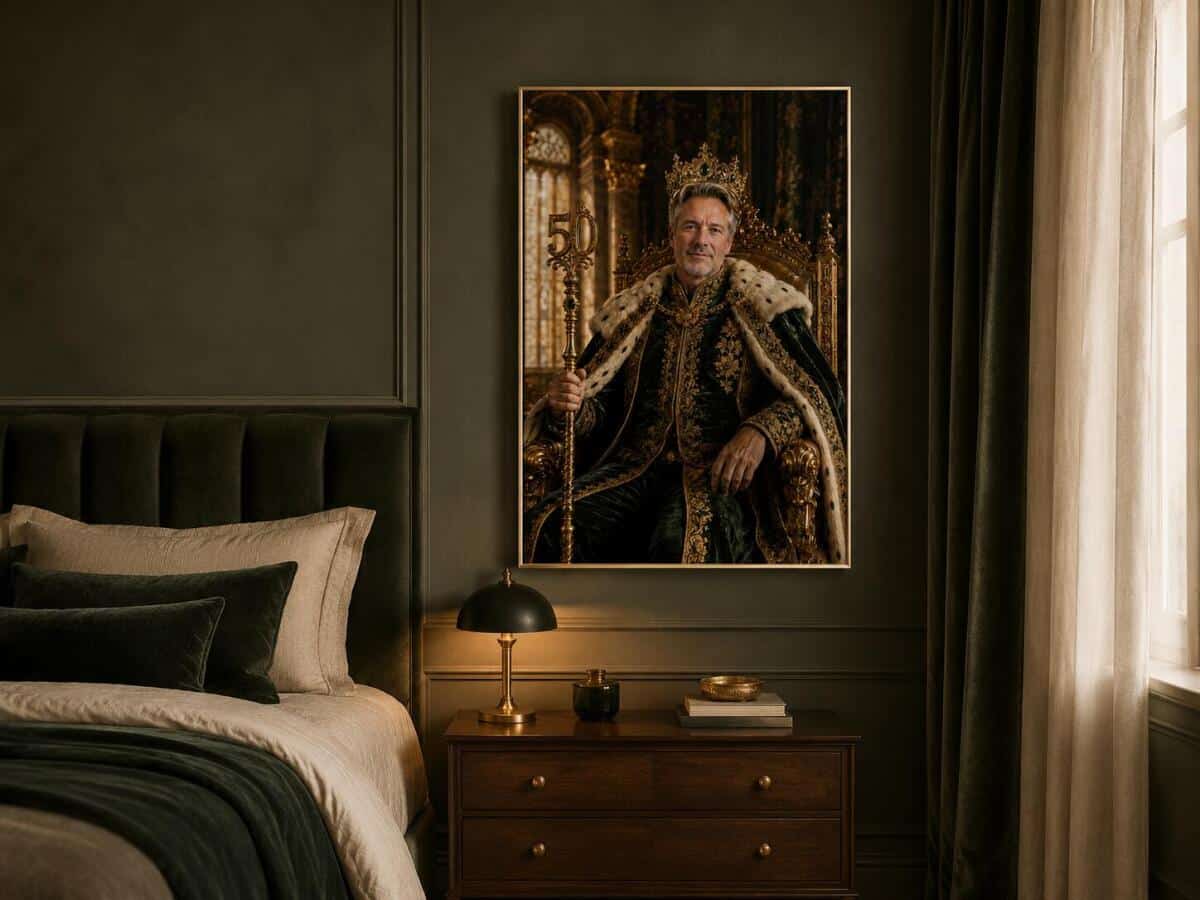 Personalizowany Obraz na Płótnie Król na 50 Urodziny | Portret ze Zdjęcia 31454 - zdjęcie 4