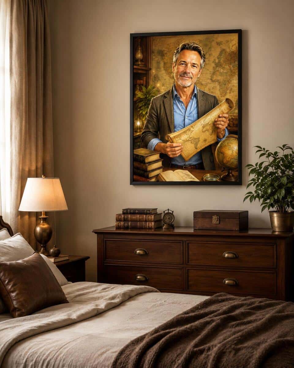Personalizowany plakat dla nauczyciela historii na Dzień Nauczyciela | Portret ze zdjęcia 31469 - zdjęcie 5