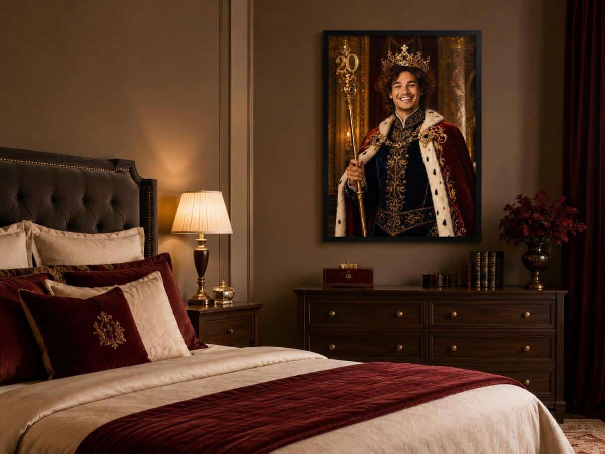 Personalizowany Plakat Król na 20 Urodziny | Portret ze Zdjęcia 31437 - zdjęcie 2