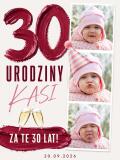 Tablica powitalna na 30 urodziny ze zdjęciem z dzieciństwa | Plakat powitalny dla kobiety 39033 - miniaturka 5