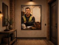 Stylowy Plakat ze Zdjęcia – Portret Budowlańca | Prezent z Własnym Tekstem 31501 - miniaturka 4