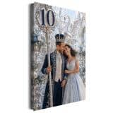 Obraz na Płótnie Królewska Para 10 Rocznica Ślubu | Elegancki Portret Glamour Cynowe Gody 31426 - miniaturka 1