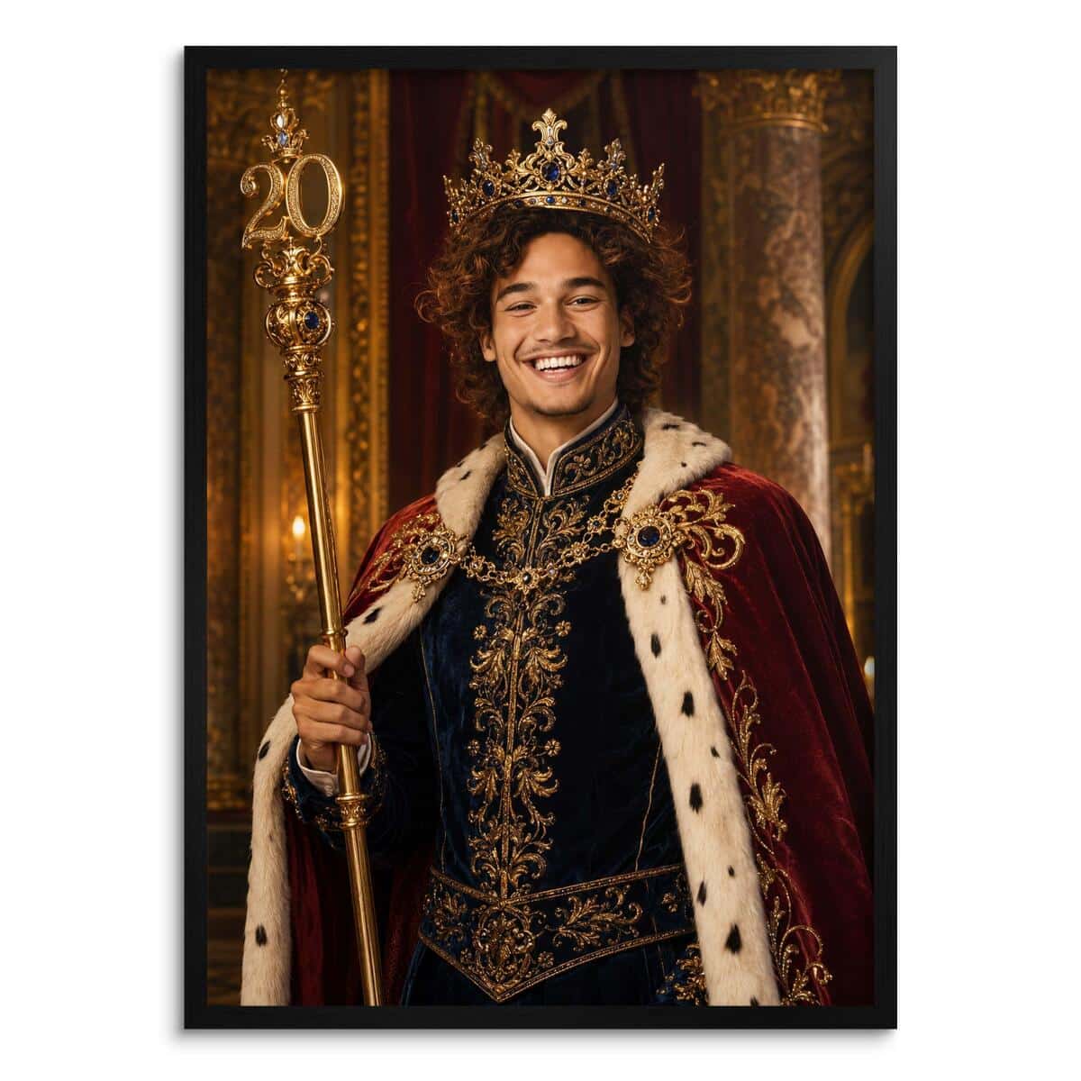 Personalizowany Plakat Król na 20 Urodziny | Portret ze Zdjęcia 31437