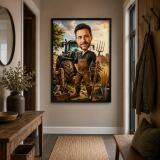 Personalizowany Plakat dla Rolnika na Urodziny | Karykatura ze Zdjęcia 31496 - miniaturka 4