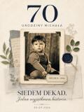 Tablica powitalna na 70 urodziny ze starym zdjęciem z dzieciństwa | Plakat dla Mężczyzny na siedemdziesiątkę 39042 - miniaturka 5