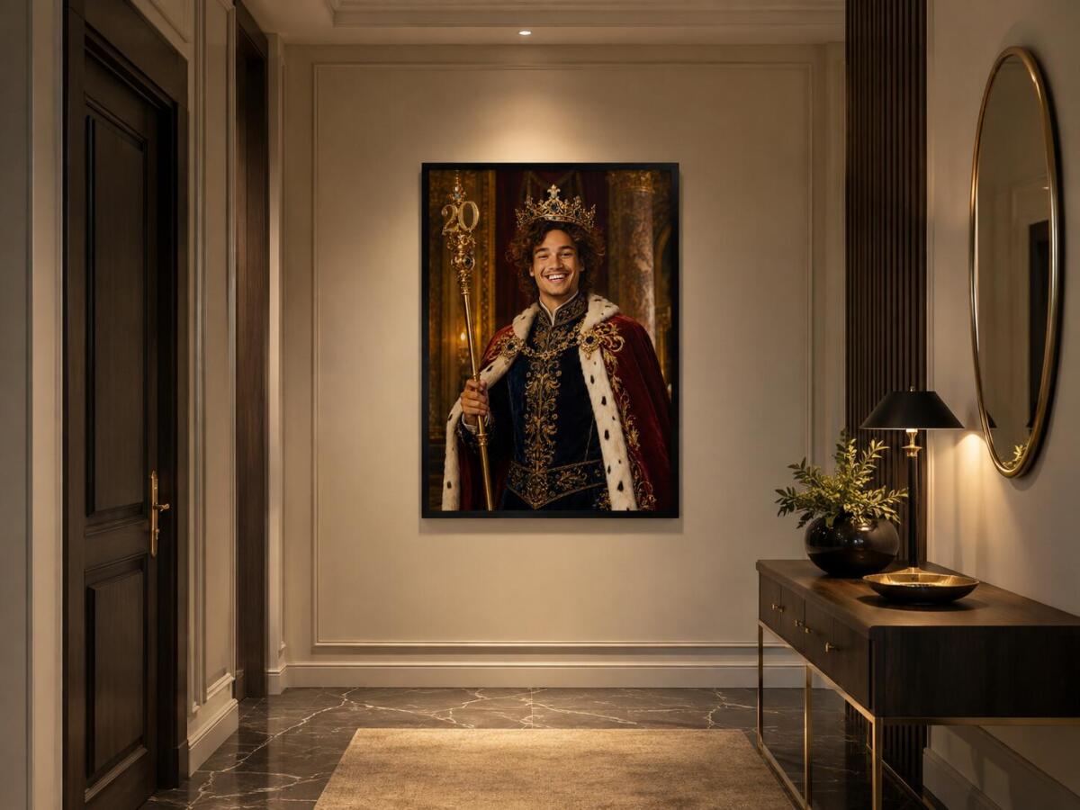Personalizowany Plakat Król na 20 Urodziny | Portret ze Zdjęcia 31437 - zdjęcie 4