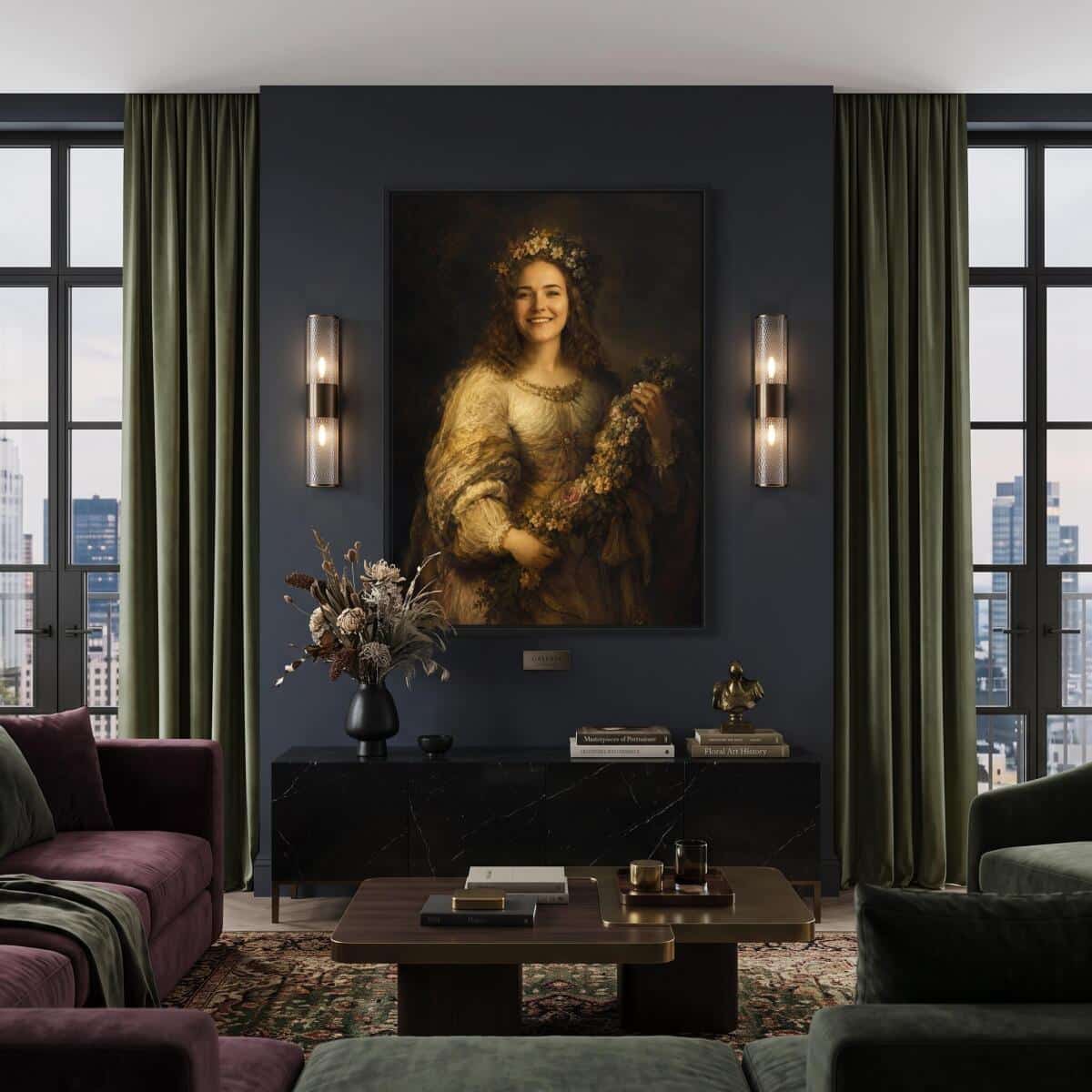 Personalizowany Plakat Portret Królewski | Obraz w Stylu Vintage Flora 31395 - zdjęcie 2