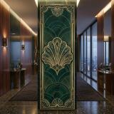 Modern Classic Obraz- Złote Art Deco na Zieleni | Prezent do Domu 31263 - miniaturka 3