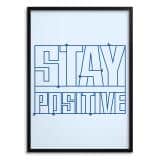 Plakat Motywacyjny STAY POSITIVE | Nowoczesny Obraz Typograficzny do Biura 31402 - miniaturka 1