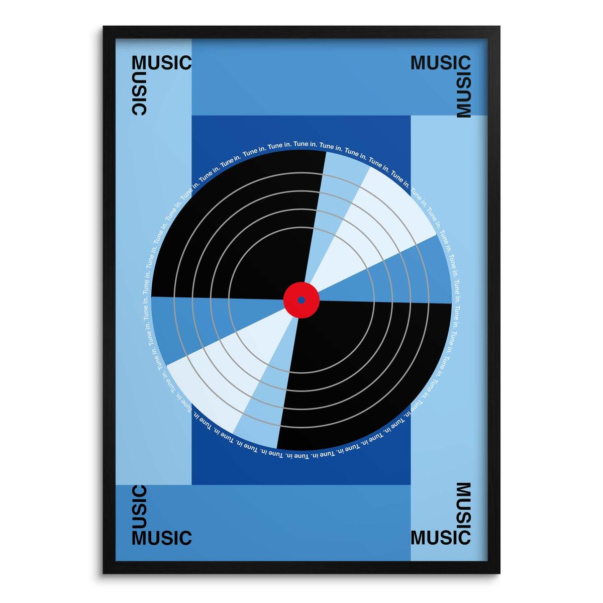 Plakat na Ścianę Music Tune In | Dekoracja w Stylu Bauhaus i Loft 31401