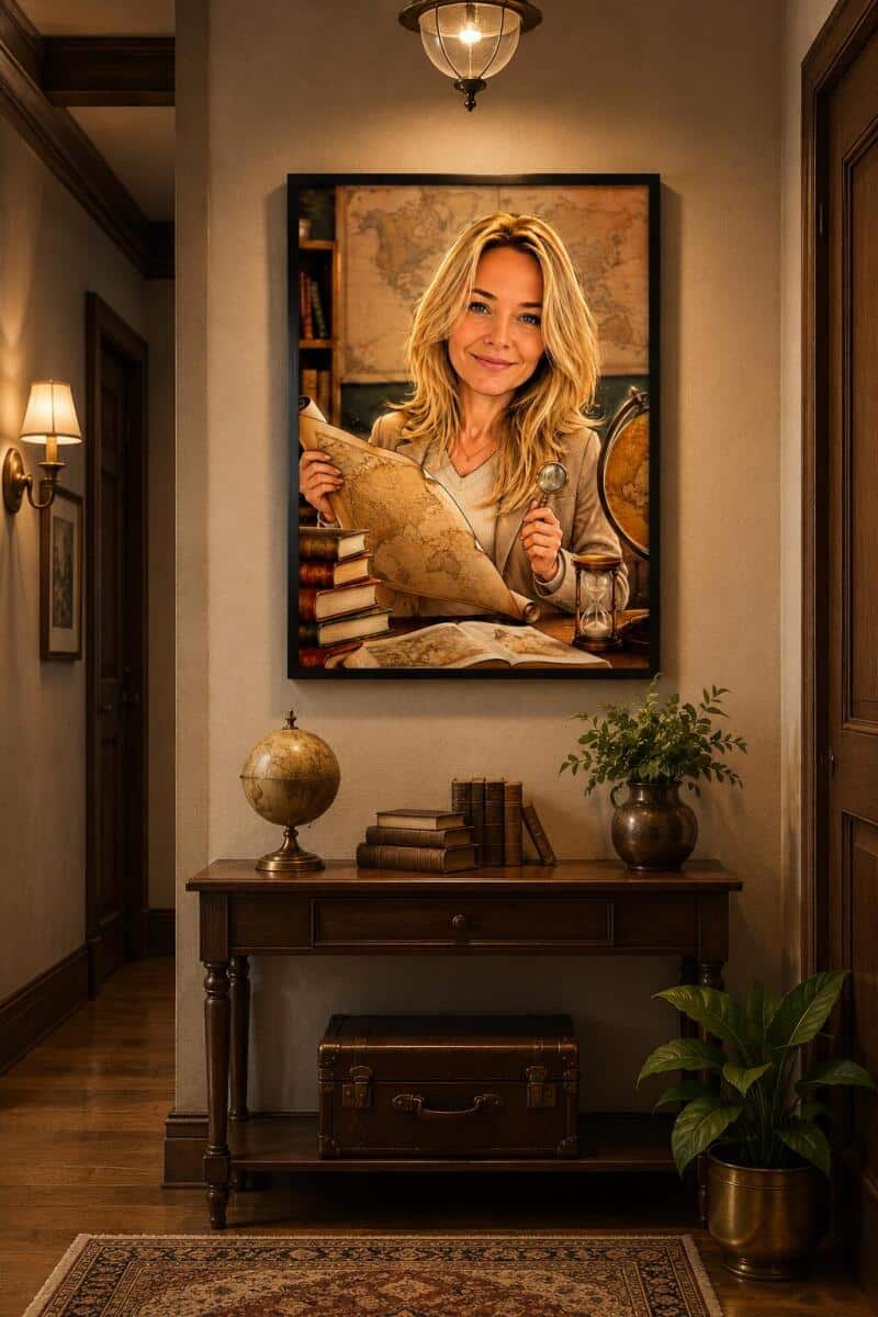 Personalizowany plakat dla nauczyciela historii na Dzień Nauczyciela | Portret ze zdjęcia 31469 - zdjęcie 7