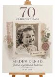 Tablica powitalna na 70 urodziny ze zdjęciem z dzieciństwa | Plakat urodzinowy dla Kobiety na siedemdziesiątkę 39041 - miniaturka 1