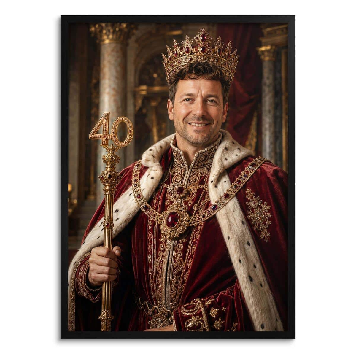 Personalizowany Plakat Król na 40 Urodziny | Portret ze Zdjęcia 31439