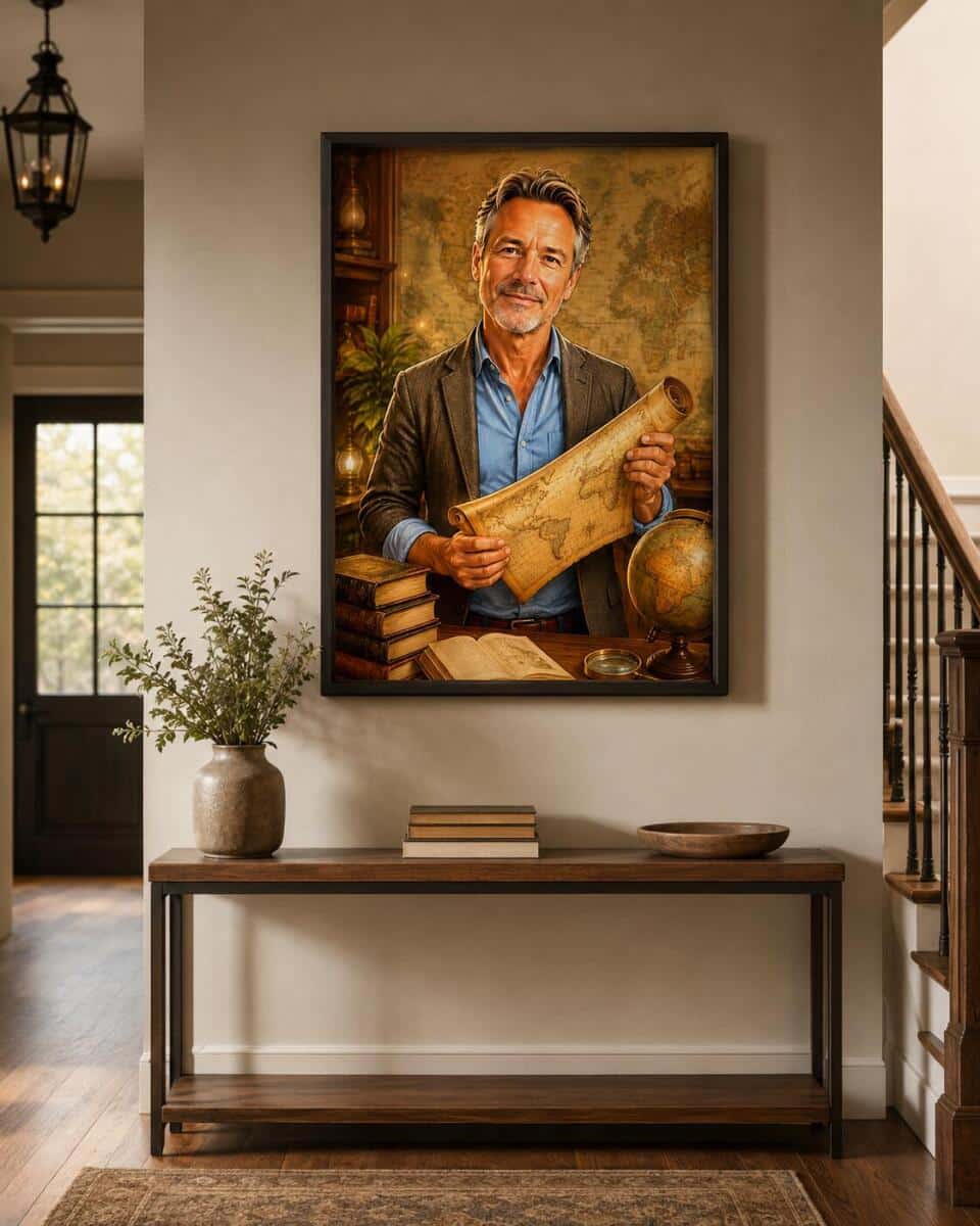 Personalizowany plakat dla nauczyciela historii na Dzień Nauczyciela | Portret ze zdjęcia 31469 - zdjęcie 4