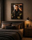 Plakat ze Zdjęcia – Portret Strażaka w Remizie Premium | Prezent na Awans, Urodziny od Rodziny lub Znajomych 31514 - miniaturka 2
