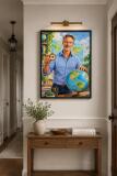 Personalizowany plakat dla nauczyciela geografii na Dzień Nauczyciela | Globus i kompas 31468 - miniaturka 4