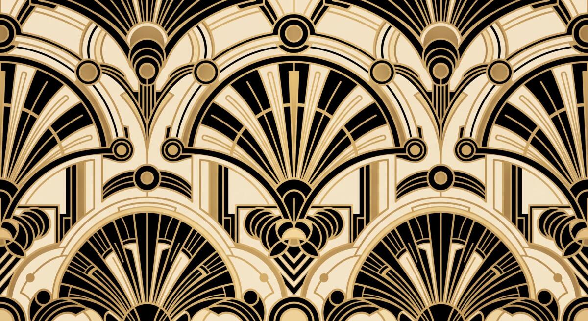 Luksusowa Fototapeta Glamour- Złote Łuki Art Deco | Tapeta do Biura 31246 - zdjęcie 4