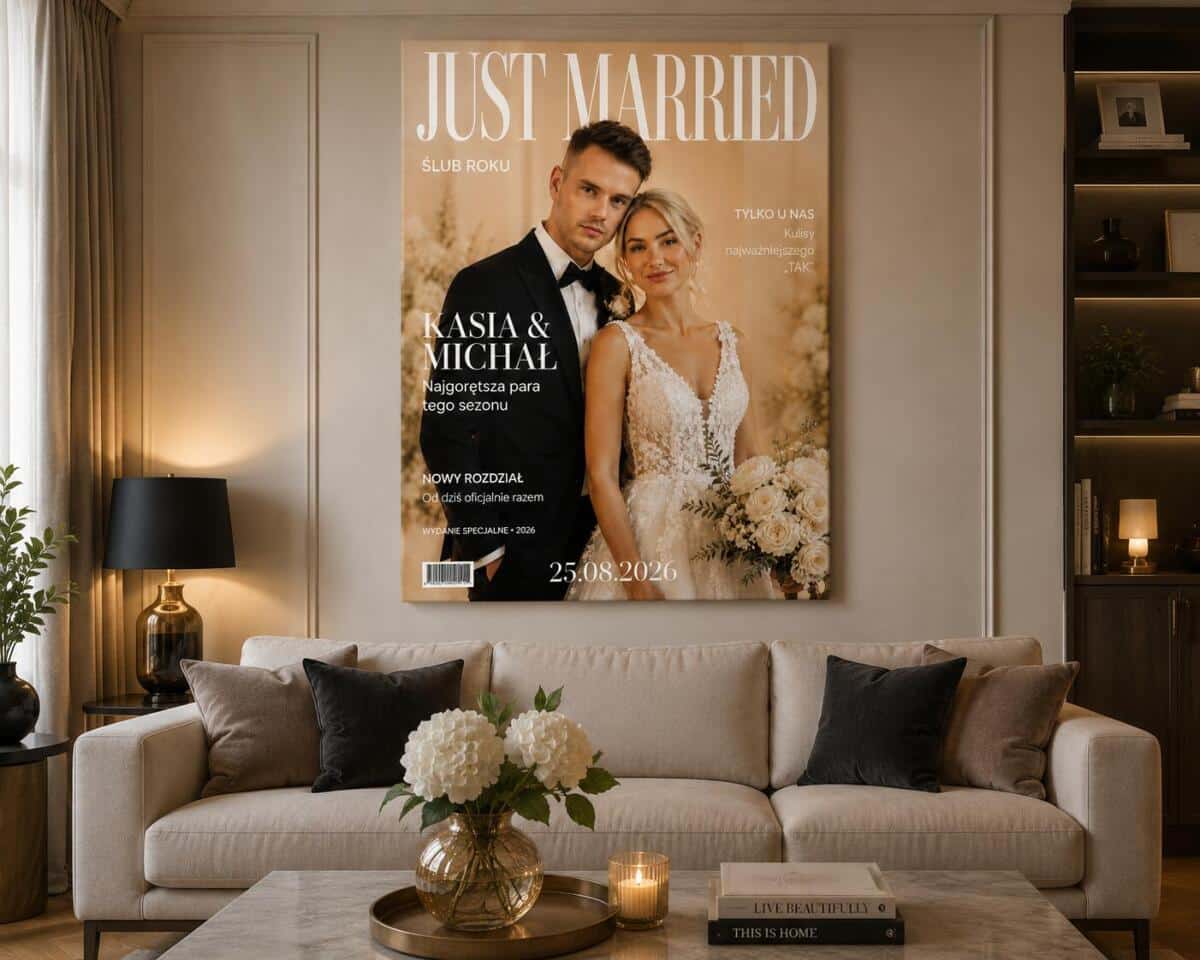 Okładka magazynu ze zdjęcia– Personalizowany prezent dla Młodej Pary 39026 - zdjęcie 3