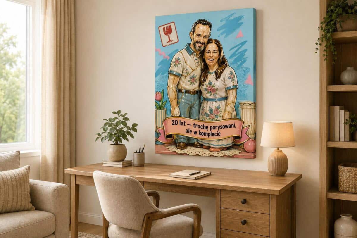 Prezent upominek na 20 rocznicę ślubu (Porcelanowe Gody) Obraz z Twojego zdjęcia 83025 - zdjęcie 2