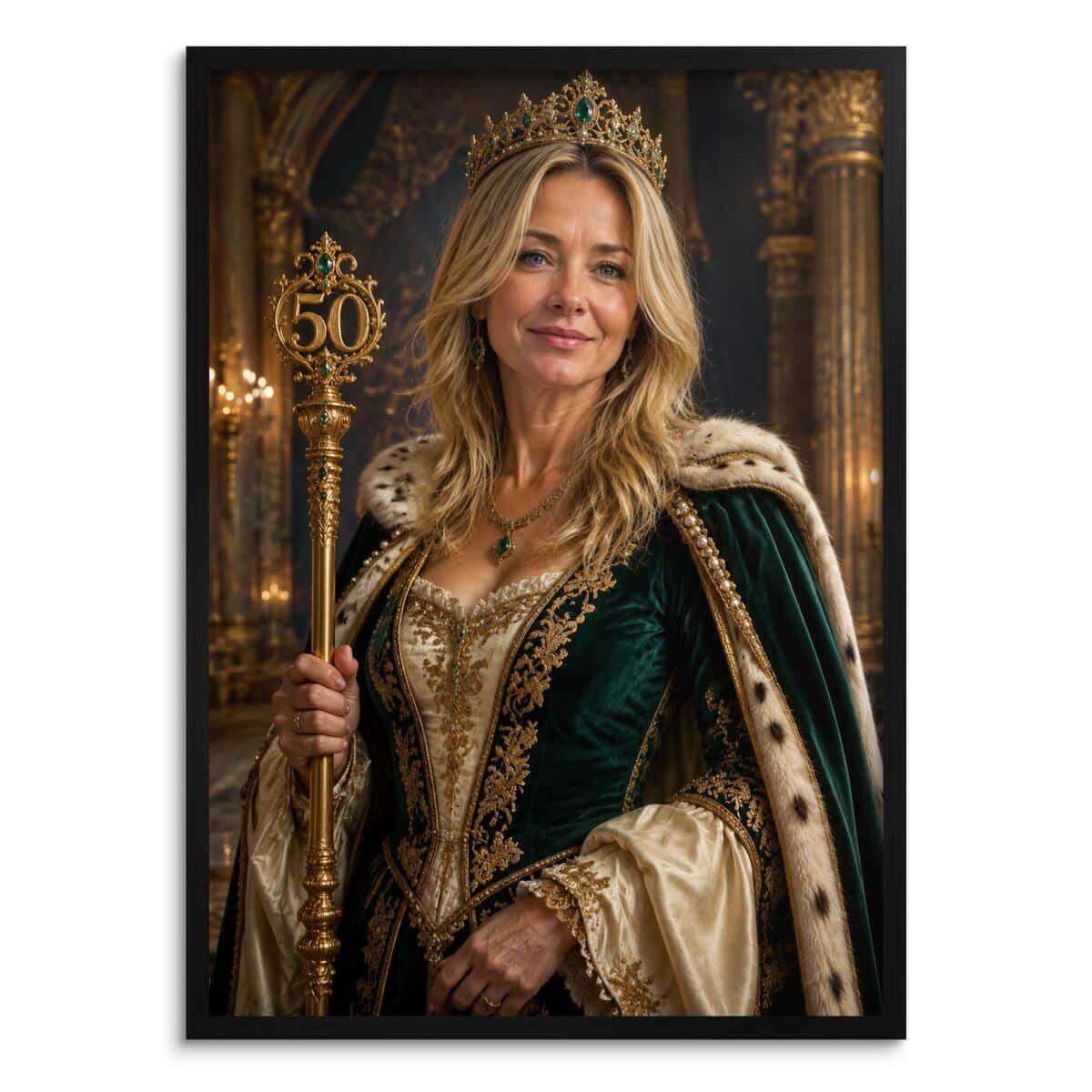 Personalizowany Plakat Królowa na 50 Urodziny | Portret ze Zdjęcia 31447