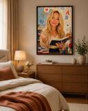 Personalizowany plakat dla nauczyciela języka francuskiego na Dzień Nauczyciela | Portret ze zdjęcia 31472 - miniaturka 4