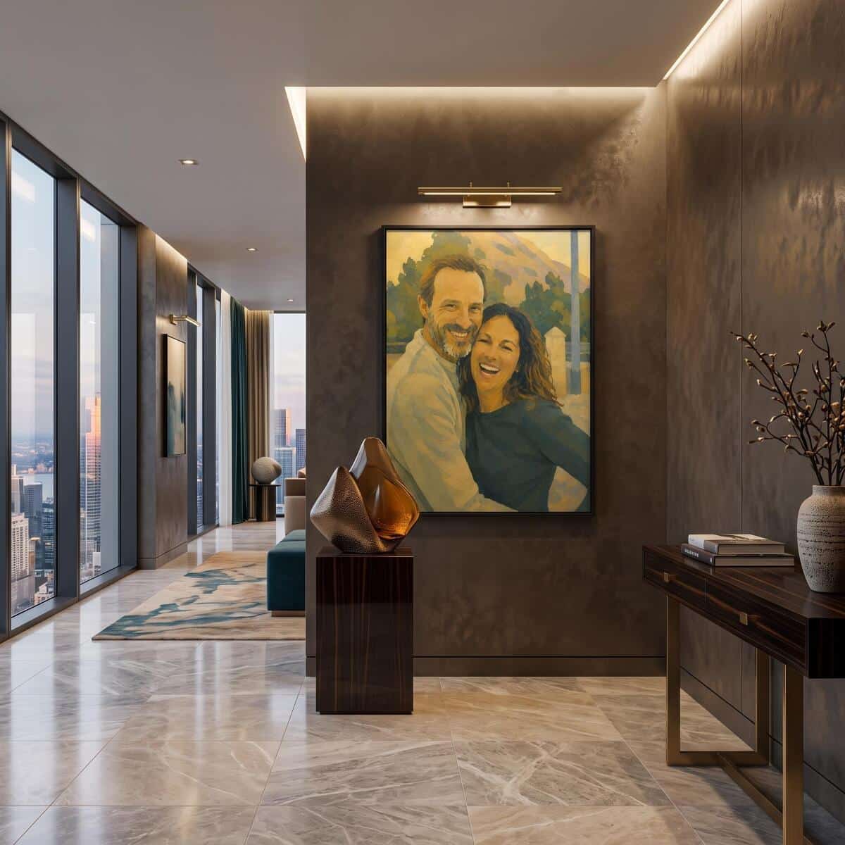 Personalizowany Portret Pary ze Zdjęcia | Stylowy Plakat Malarski 31388 - zdjęcie 2