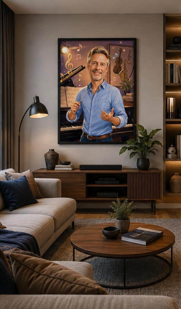 Personalizowany plakat dla nauczyciela muzyki na Dzień Nauczyciela | Portret ze zdjęcia 31477 - zdjęcie 8