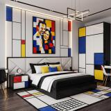 Plakat Personalizowany ze Zdjęcia- Styl De Stijl Mondrian | Portret Pary 31387 - miniaturka 2