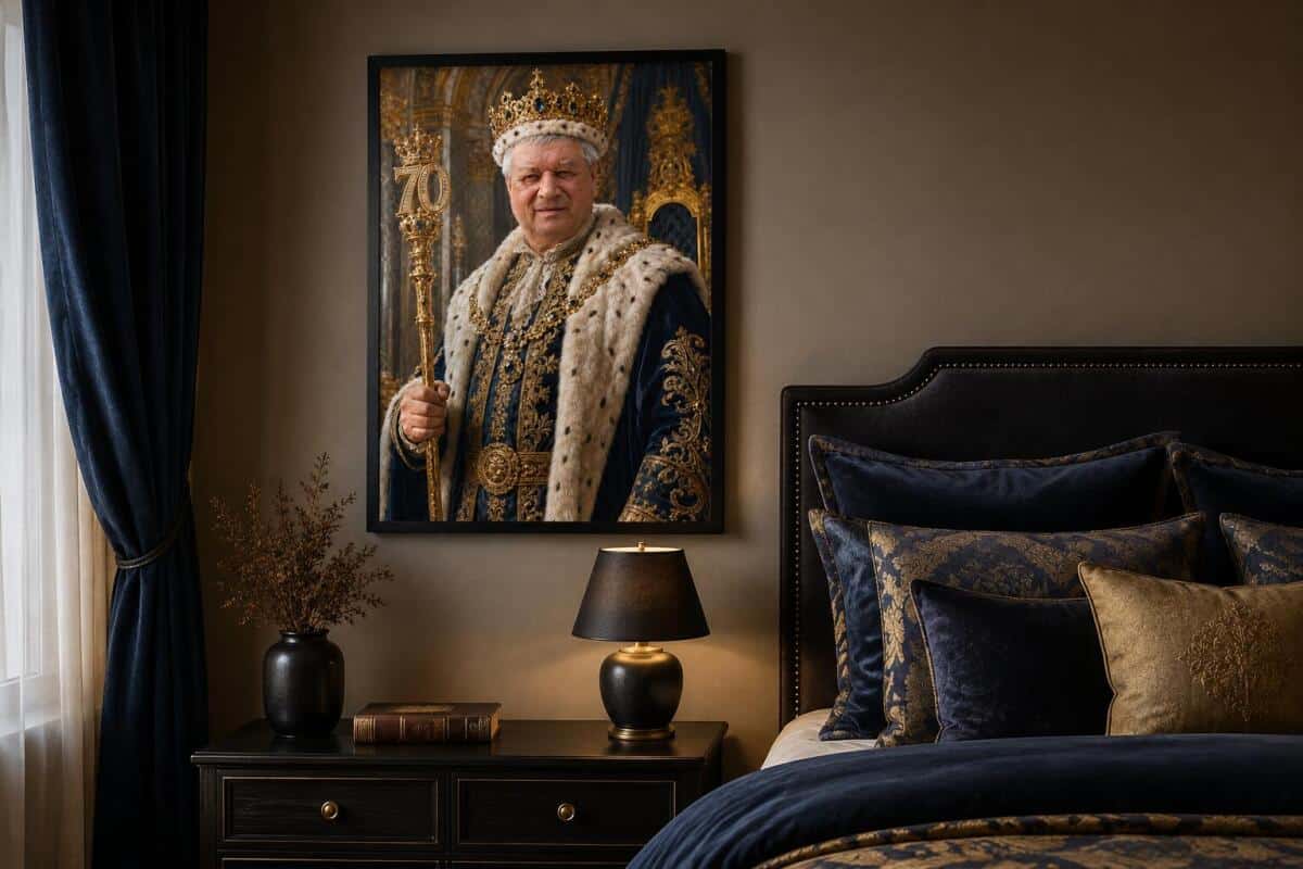 Personalizowany Plakat Król na 70 Urodziny | Portret ze Zdjęcia 31442 - zdjęcie 2