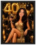 Plakat na 40. Urodziny ze Zdjęcia — Karykatura w Stylu Glamour | Prezent na Czterdziestkę 83077 - miniaturka 5