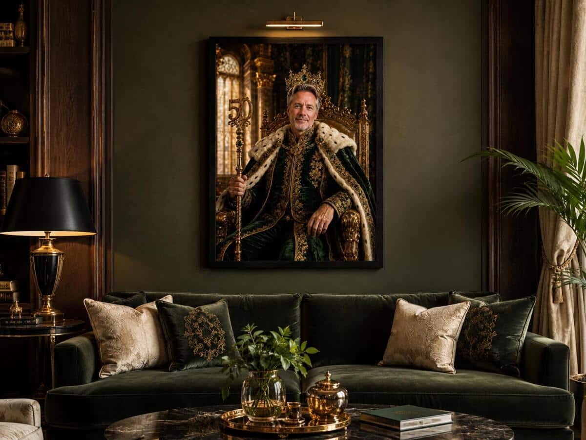 Personalizowany Plakat Król na 50 Urodziny | Portret ze Zdjęcia 31440 - zdjęcie 3