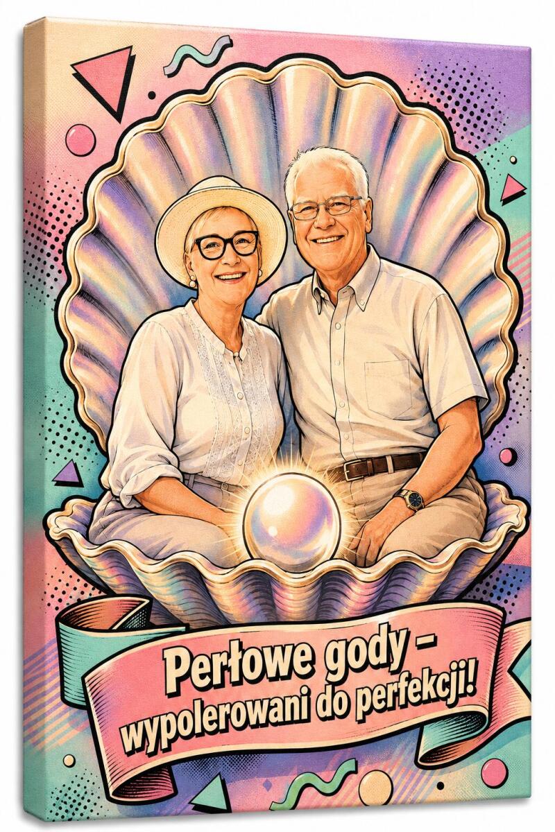 Prezent upominek na 30 rocznicę ślubu (Perłowe Gody) Obraz z Twojego zdjęcia 83023